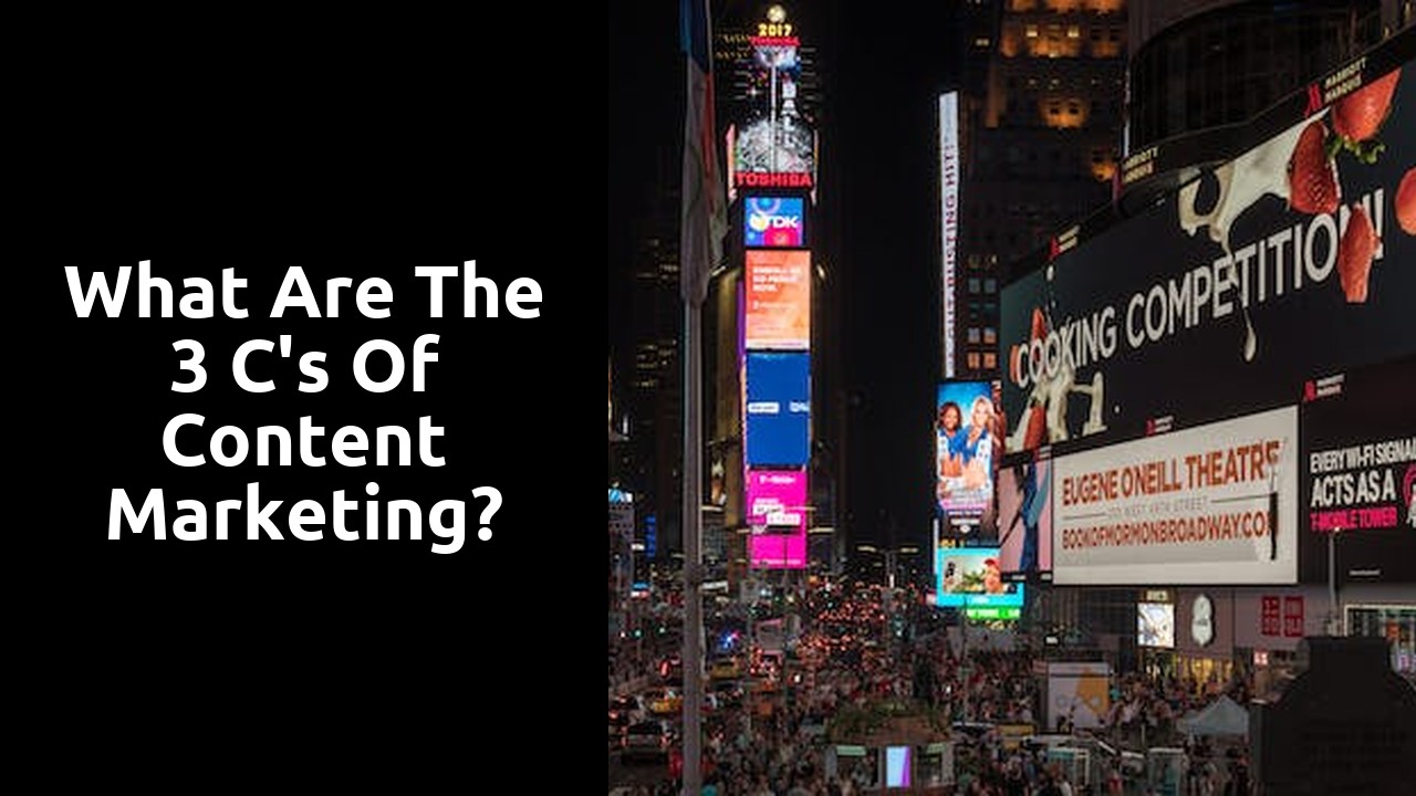 What are the 3 C’s of content marketing?